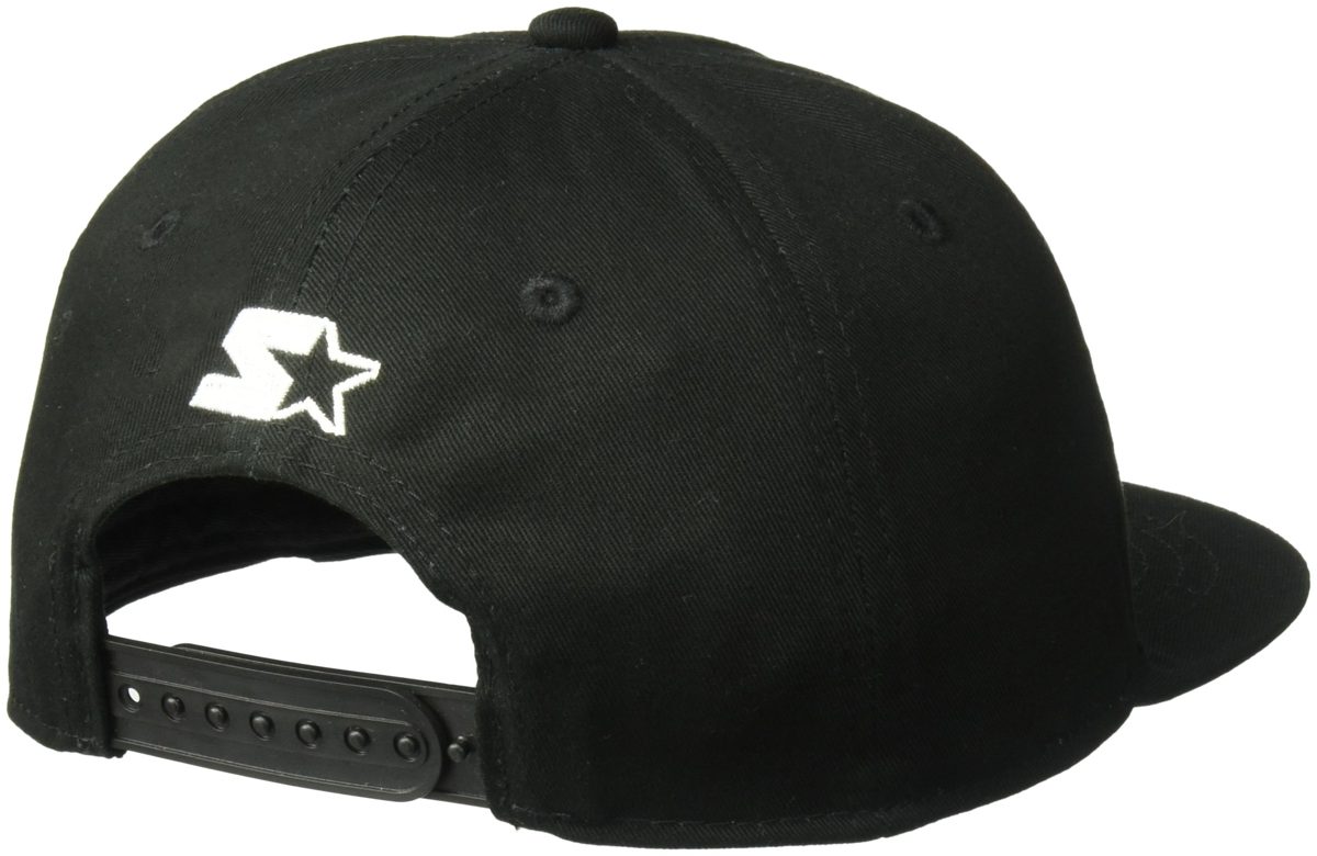 STARTER Boys' Snapback Flat Brim Cap, Amazon Exclusive, Black, One Size