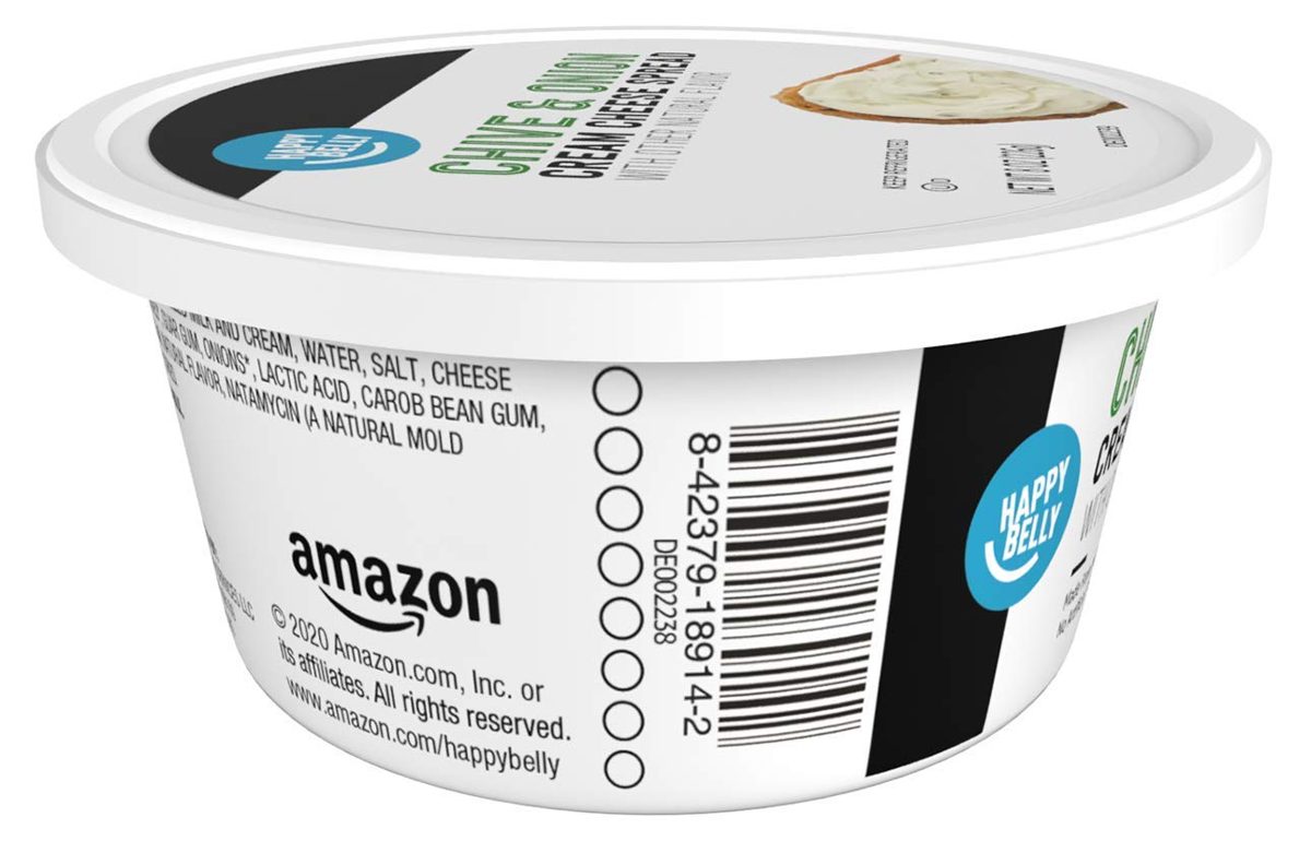 Amazon Brand - Happy Belly Chive & Onion Cream Cheese Spread, 8 Ounce