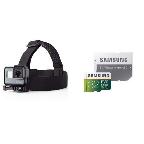 AmazonBasics Head Strap Camera Mount for GoPro and Samsung 32GB 95MB/s (U1) MicroSD