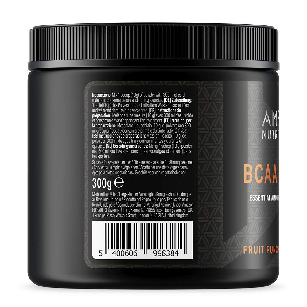 Amazon Brand - Amfit Nutrition - BCAA 2:1:1 - Fruit Punch Flavour 300g, 30 servings