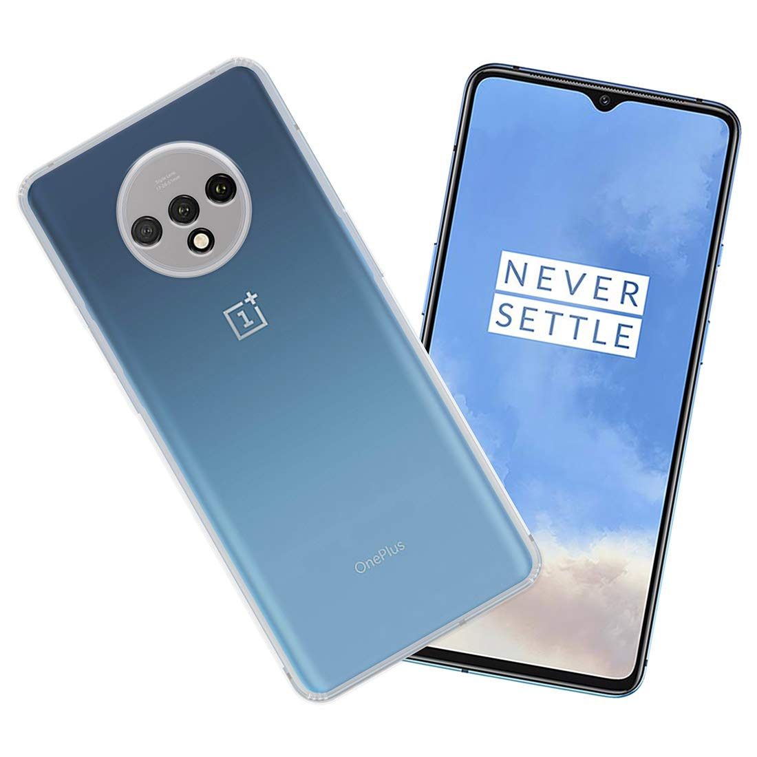 Amazon Brand - Solimo Anti Dust Plug Mobile Cover (Soft & Flexible Back case), for OnePlus 7T (Transparent)