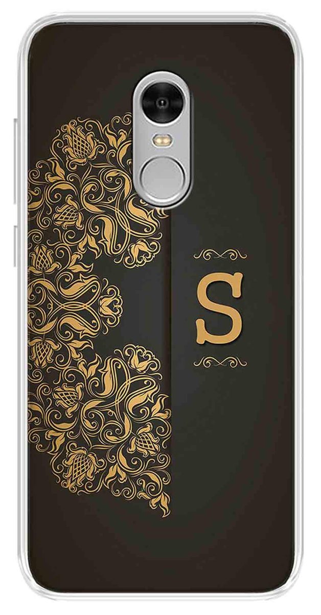 Amazon Brand - Solimo Designer Multicolor Black Pattern Alphabet-S Printed Soft Back Case Mobile Cover for Xiaomi Redmi Note 4