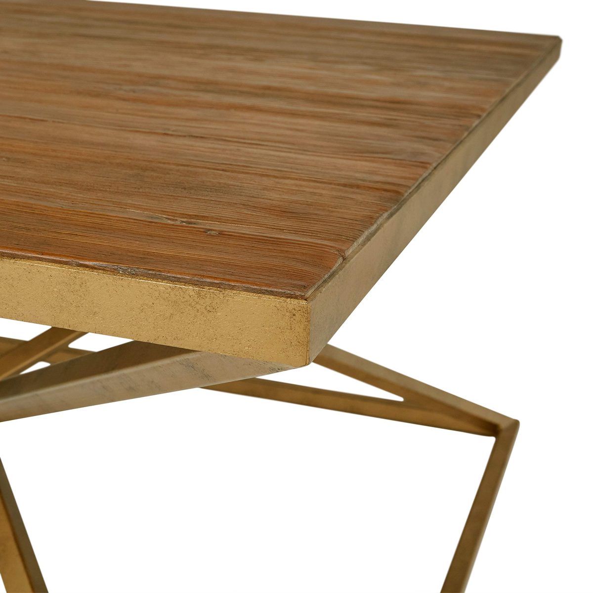Amazon Brand – Rivet Modern Pine-Topped Coffee Table, 39.37"W, Brushed Natural Antique Copper