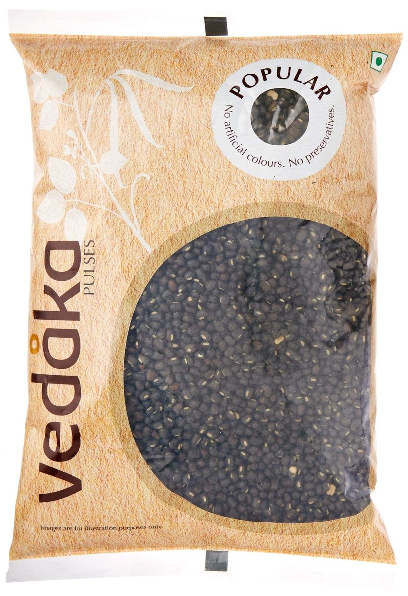 Amazon Brand - Vedaka Popular Black Urad Whole / Sabut, 1 kg