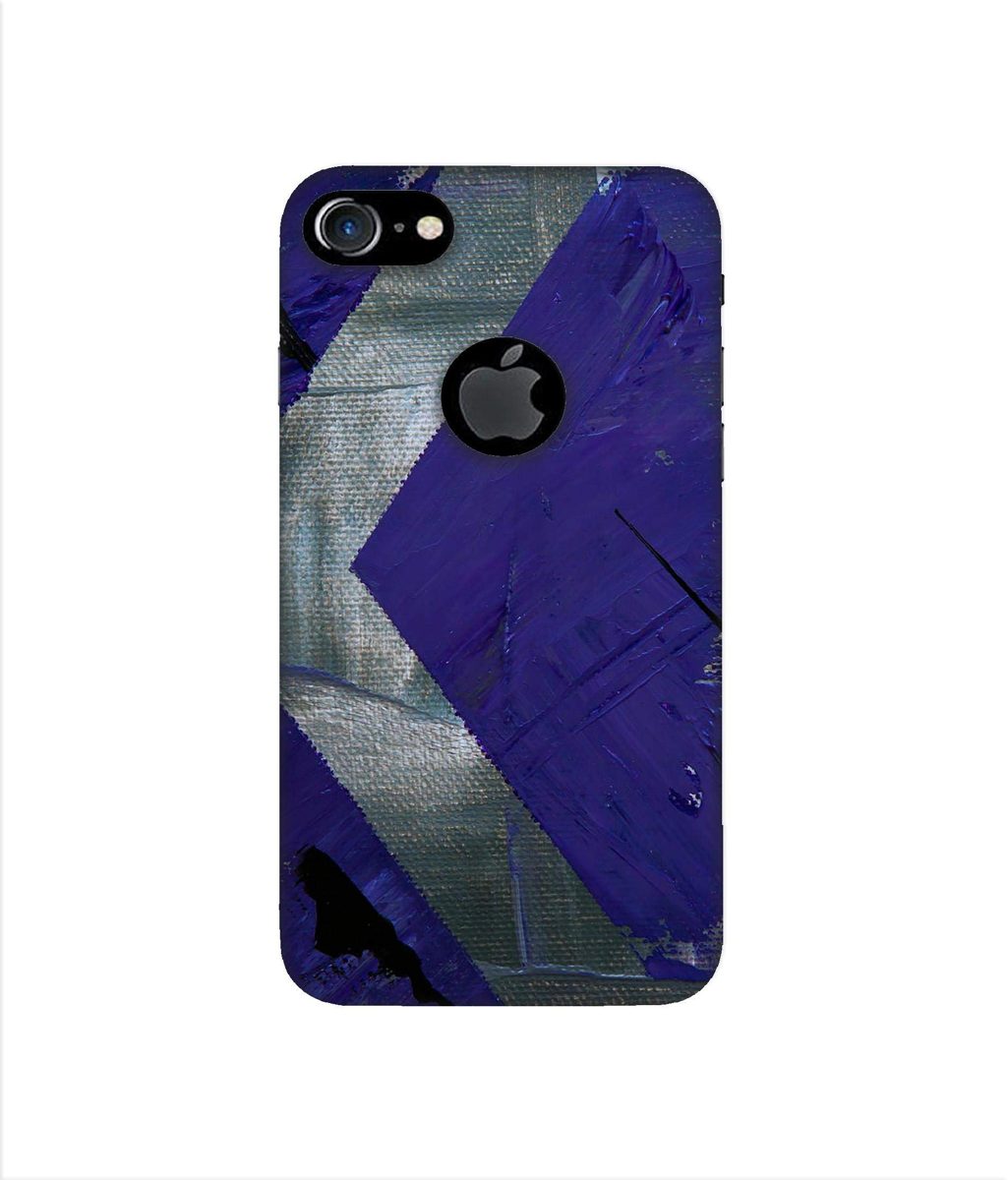 Amazon Brand - Solimo Designer Purple and Gray Texture 3D Printed Hard Back Case Mobile Cover for Apple iPhone 7 (with Logo Cut)