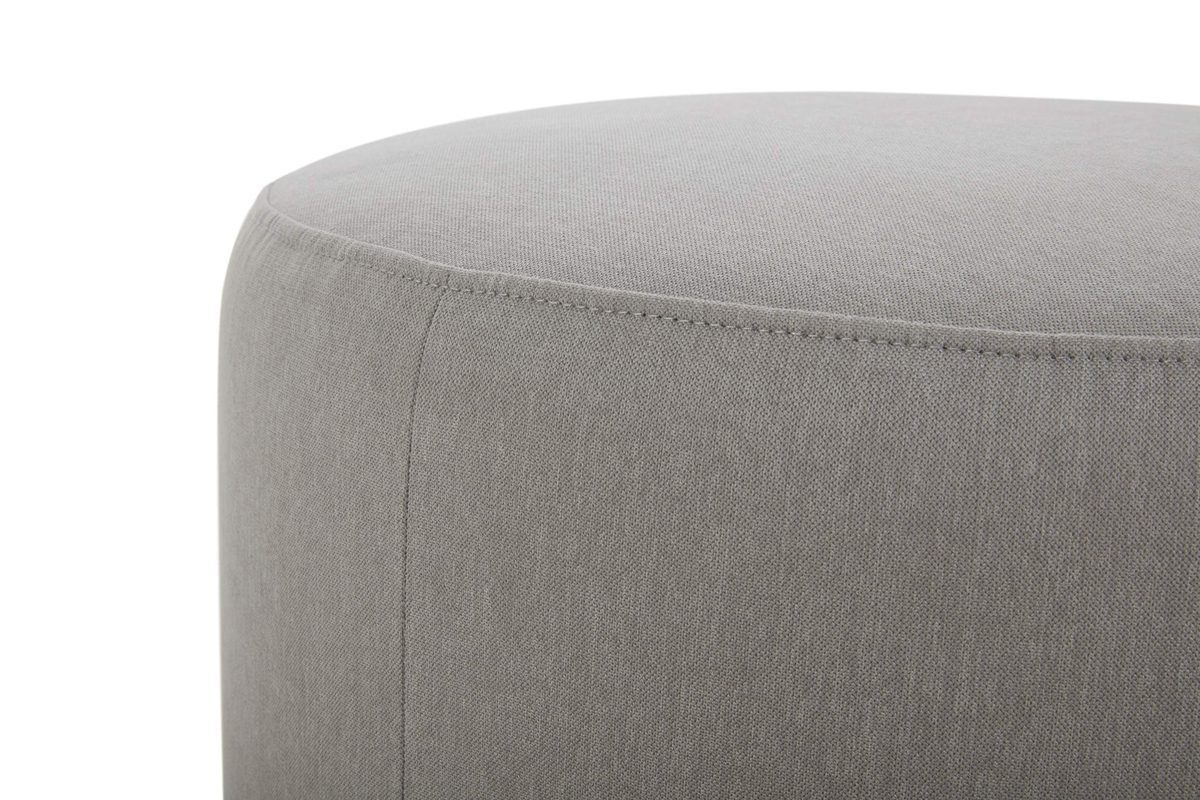 Amazon Brand – Rivet Tompkins Contemporary Foam-Padded Fabric Ottoman, 24"W, Slate