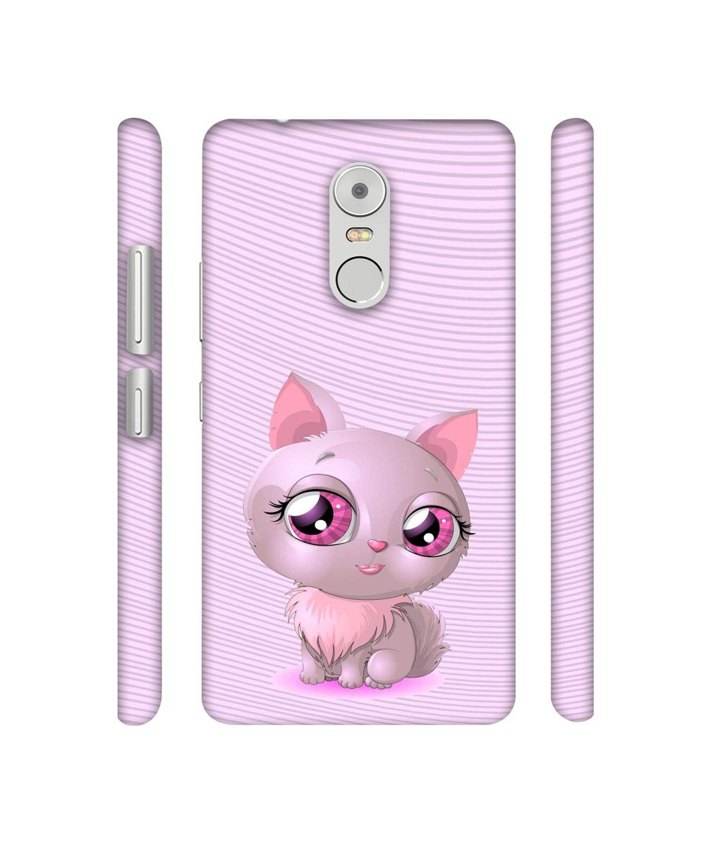 Amazon Brand - Solimo Designer Cute Pink Cat 3D Printed Hard Back Case Mobile Cover for Lenovo K6 Note