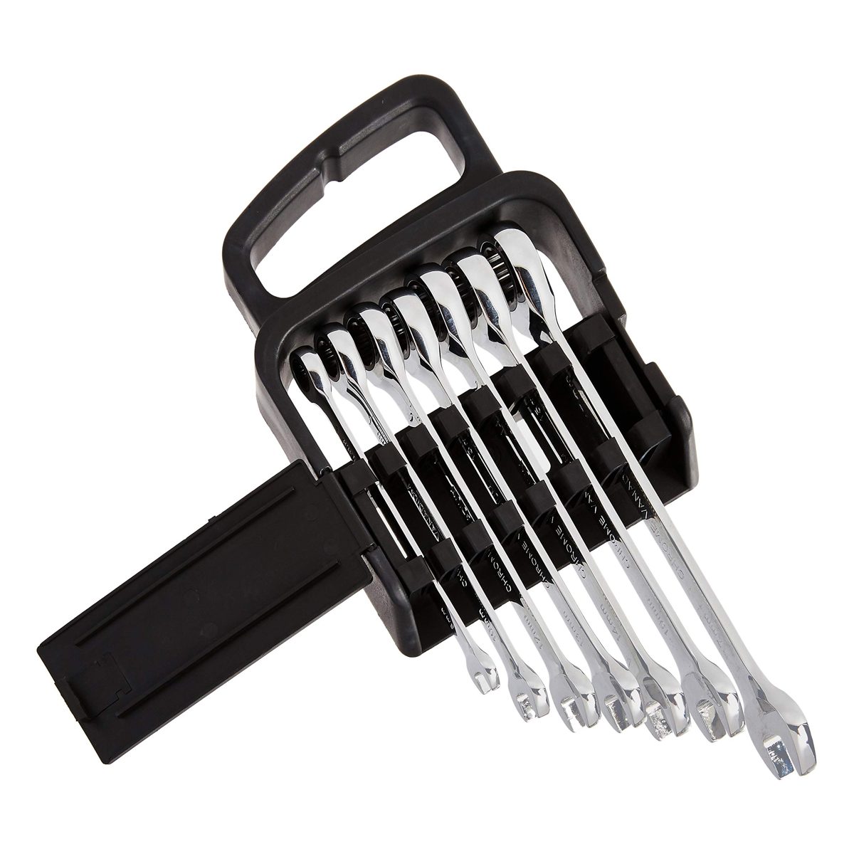 AmazonBasics Ratcheting Combination Wrench Set - Metric, 7-Piece