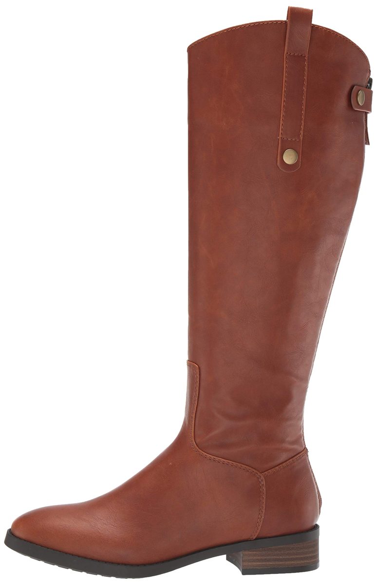 Amazon Essentials Women's Riding Boot, Cognac, 9 Wide Calf B US