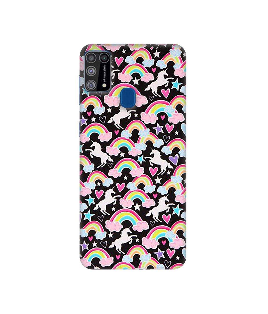 Amazon Brand - Solimo Designer Unicorn Texture 3D Printed Hard Back Case Mobile Cover for Samsung Galaxy M31