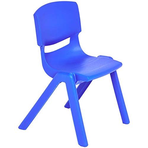 Amazonbasics 12" School Stack Resin Chair,Blue, 6 Pack