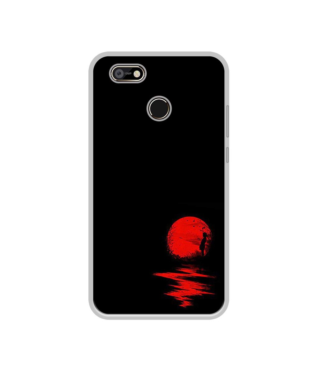 Amazon Brand - Solimo Designer Red Moon UV Printed Soft Back Case Mobile Cover for Karbonn Titanium Jumbo 2
