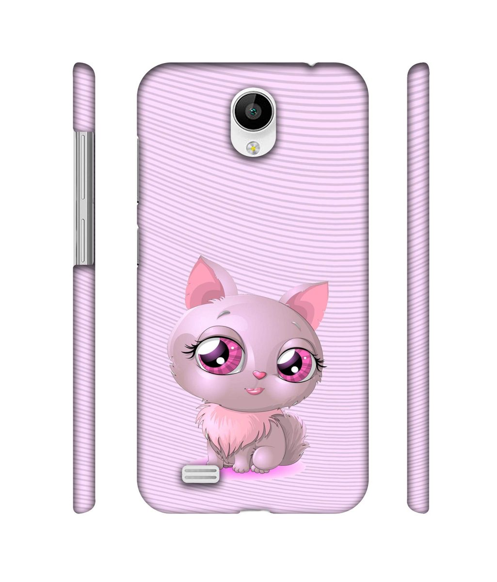 Amazon Brand - Solimo Designer Cute Pink Cat 3D Printed Hard Back Case Mobile Cover for Vivo Y21L