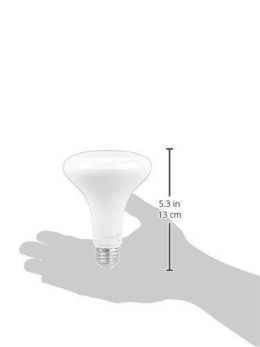 AmazonCommercial 65 Watt Equivalent, 10000 Hours, Non-Dimmable, 650 Lumens, E26 Base, BR30 LED Light Bulb - Pack of 25, Soft White