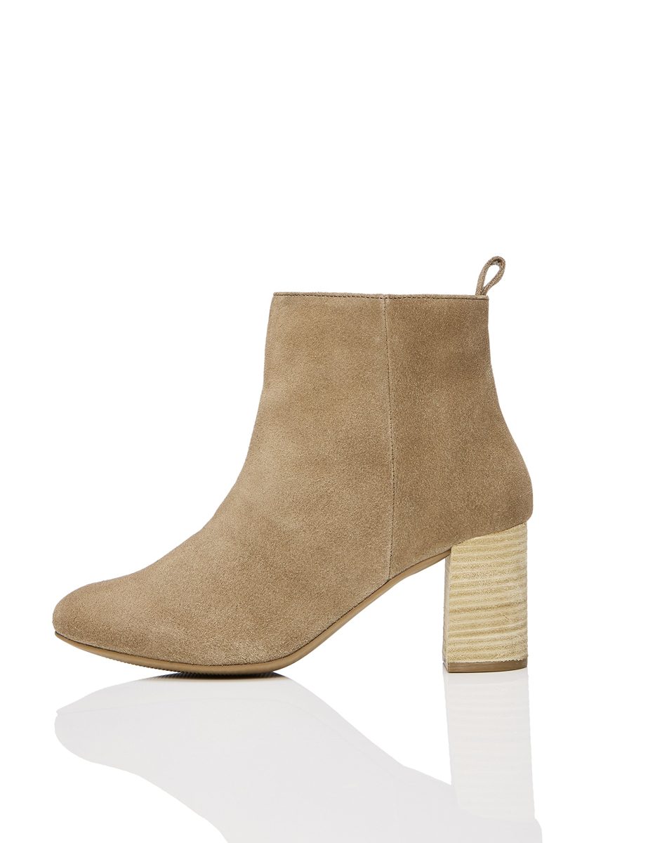 Amazon Brand - find. Women’s Suede Ankle Boots, Beige (Taupe Taupe), US 7.5