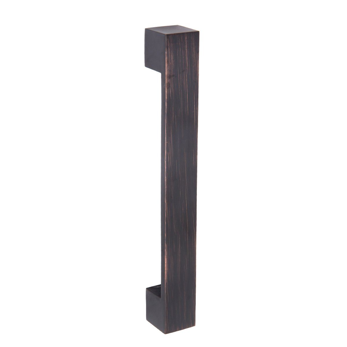 AmazonBasics Short Modern Cabinet Handle, 7.68" Length (6.3" Hole Center), Oil Rubbed Bronze, 10-Pack