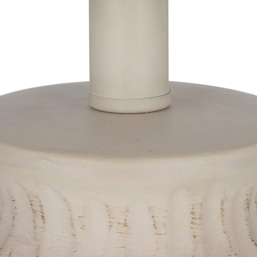 Amazon Brand – Stone & Beam Contemporary Textured 2-Tone Resin Table Lamp, LED Bulb Included, 24.5"H, Beige