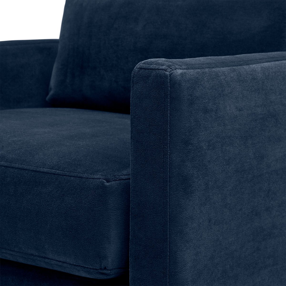 Amazon Brand – Rivet Edgewest Low Back Modern Accent Chair, 34"W, Blue Ink