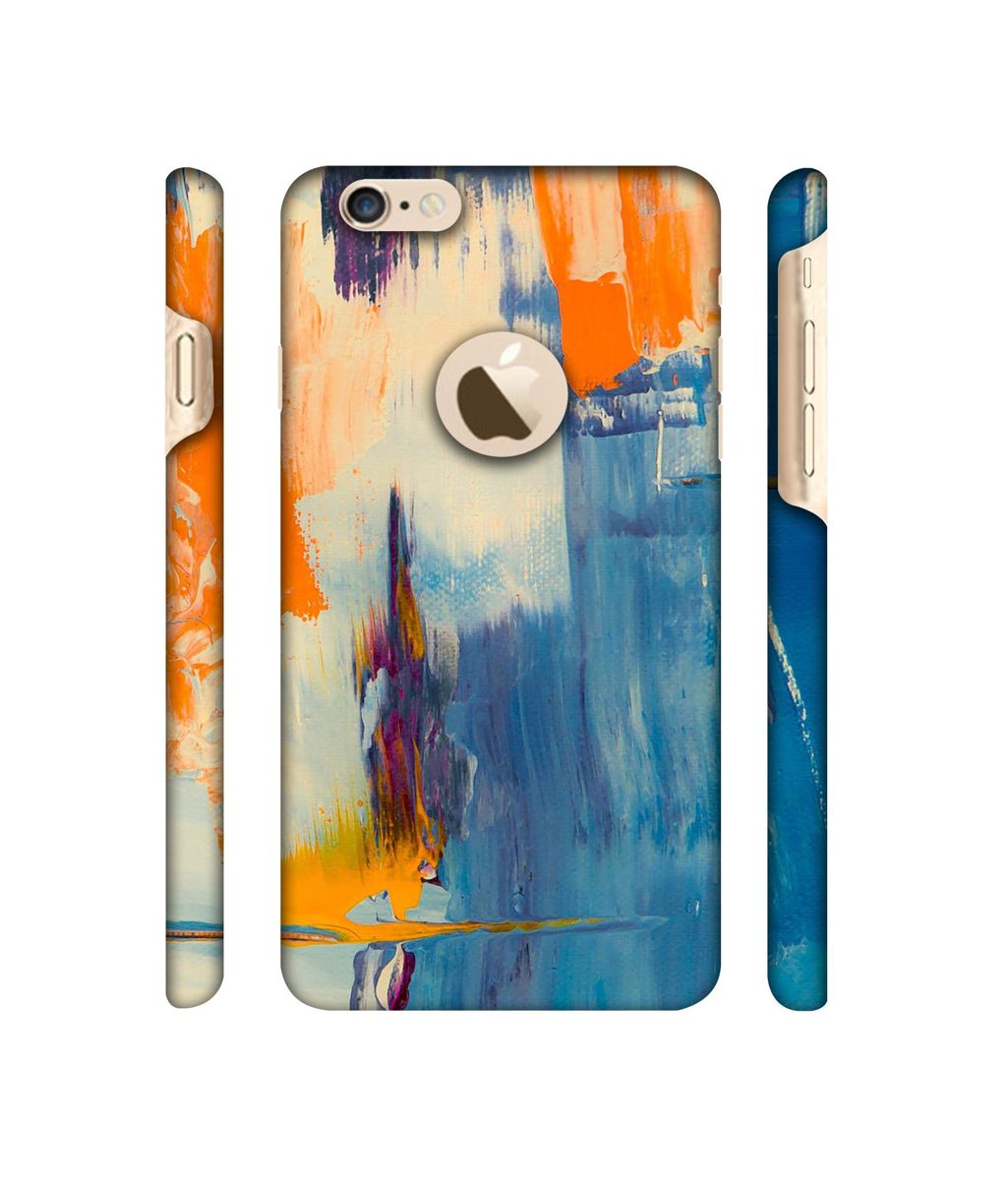 Amazon Brand - Solimo Designer Multicolor Brush Texture 3D Printed Hard Back Case Mobile Cover for Apple iPhone 6 / 6S (Logo Cut)