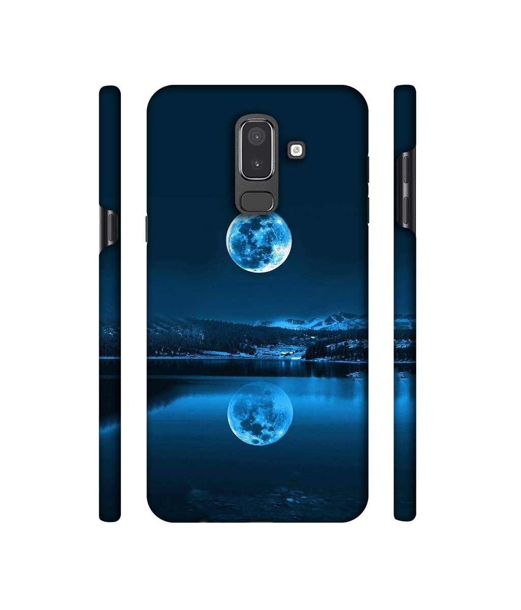 Amazon Brand - Solimo Designer Moon Pattern Print 3D Printed Hard Back Case Mobile Cover for Samsung Galaxy J8