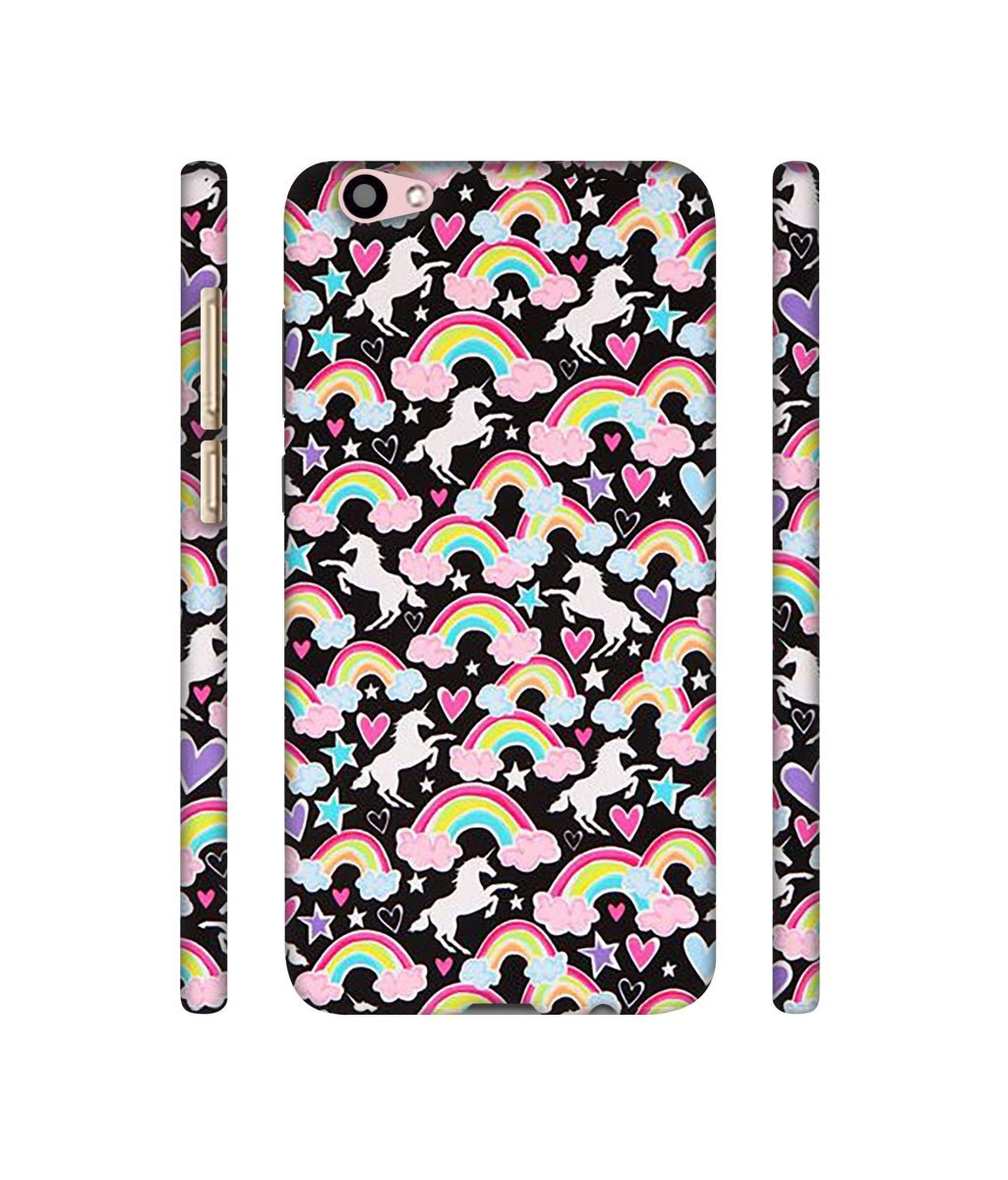 Amazon Brand - Solimo Designer Unicorn Texture 3D Printed Hard Back Case Mobile Cover for Vivo V5 Plus