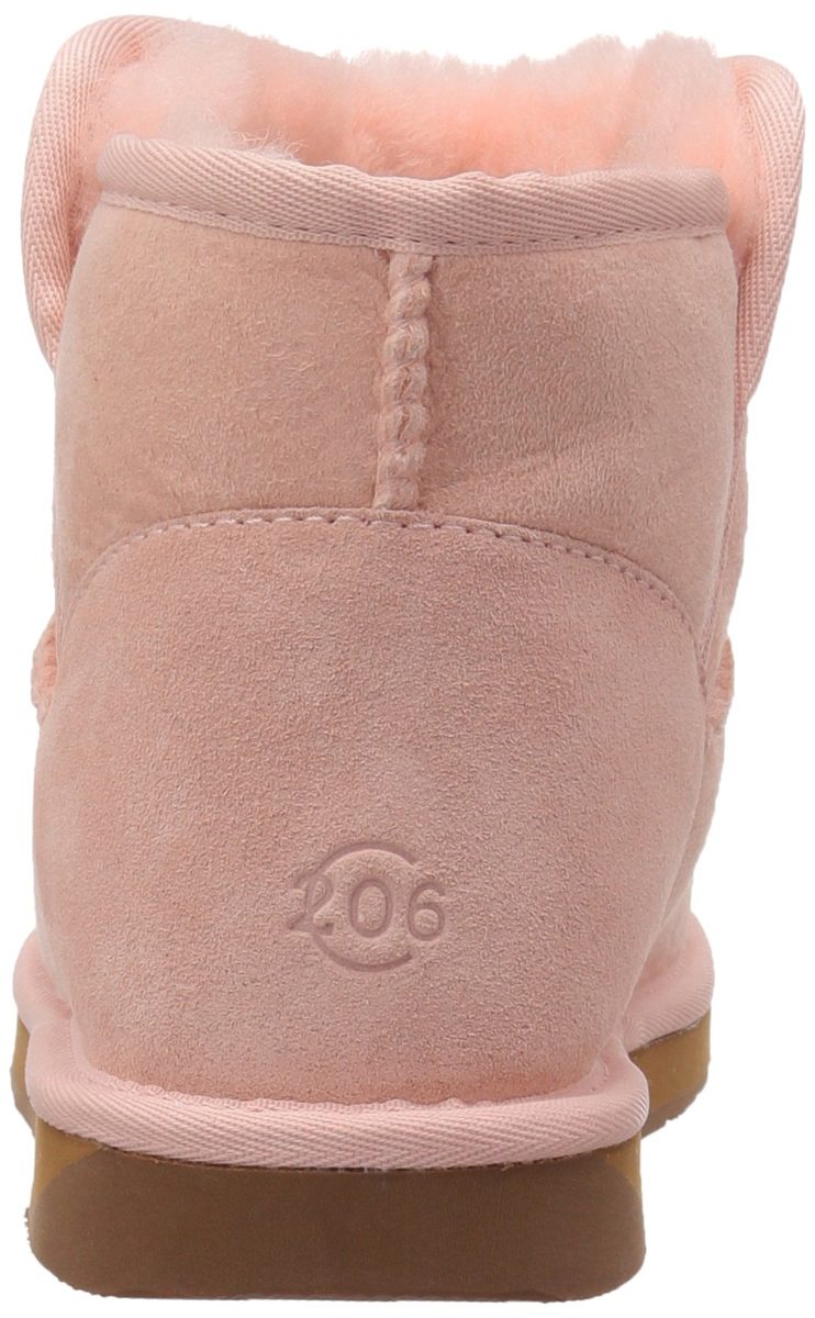 206 Collective Women's Bellevue Shearling Ankle Boot, Pink, 6.5 B US