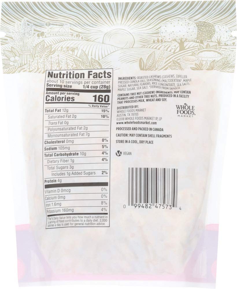 365 EVERYDAY VALUE Maple Cashews, 10 OZ
