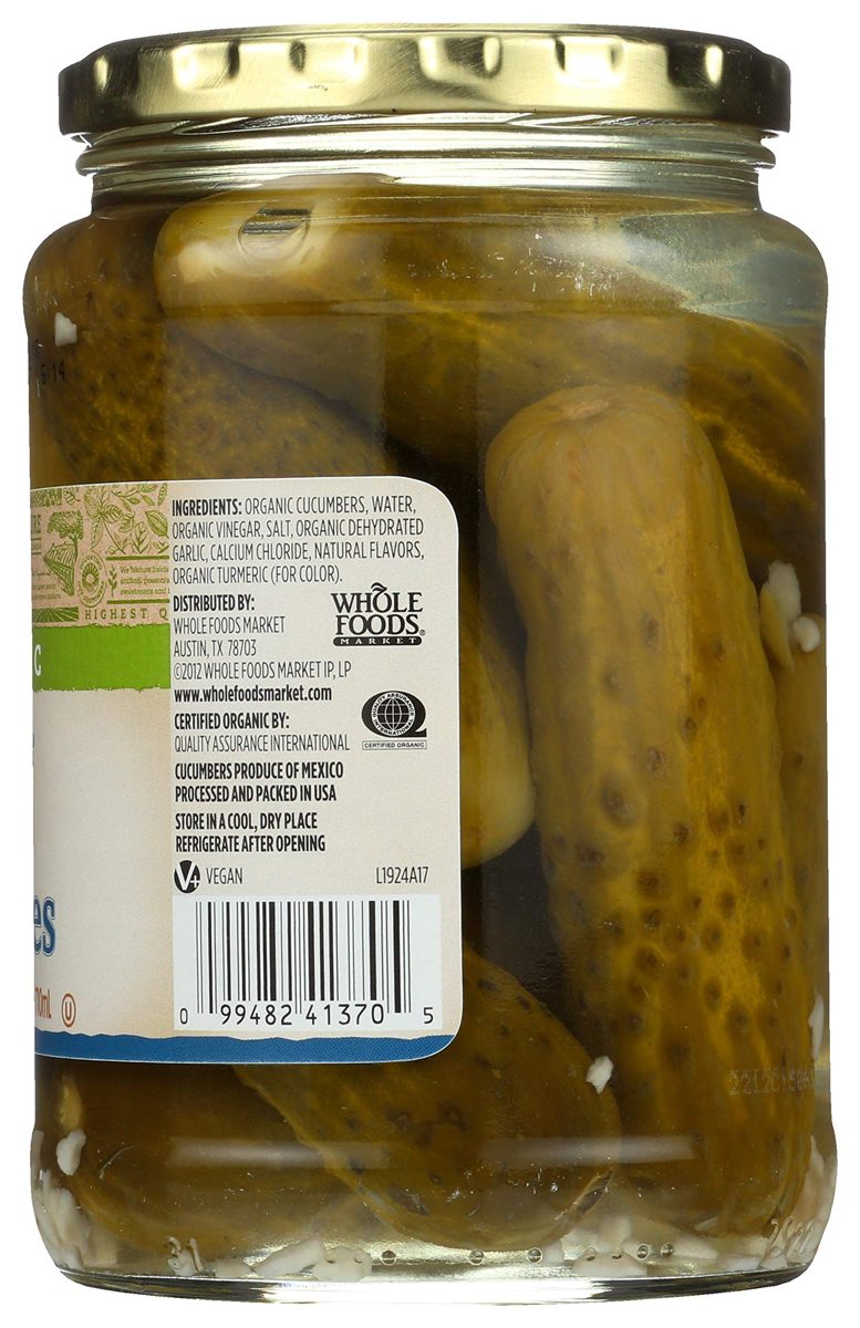 365 Everyday Value, Organic Dill Pickles, 24 fl oz