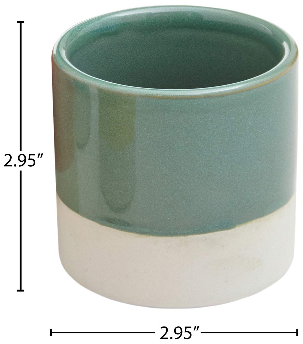 Amazon Brand – Rivet Modern Colorful Stoneware Garden Planter Flower Pot Set - Set of 6, 2.95 Inch, Multicolor