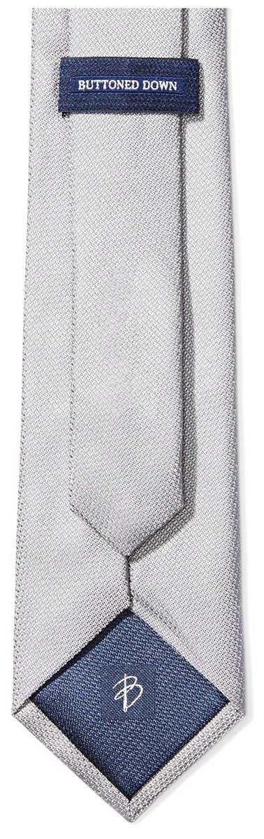 Buttoned Down Classic Silk 3" Necktie Silver Texture, Regular