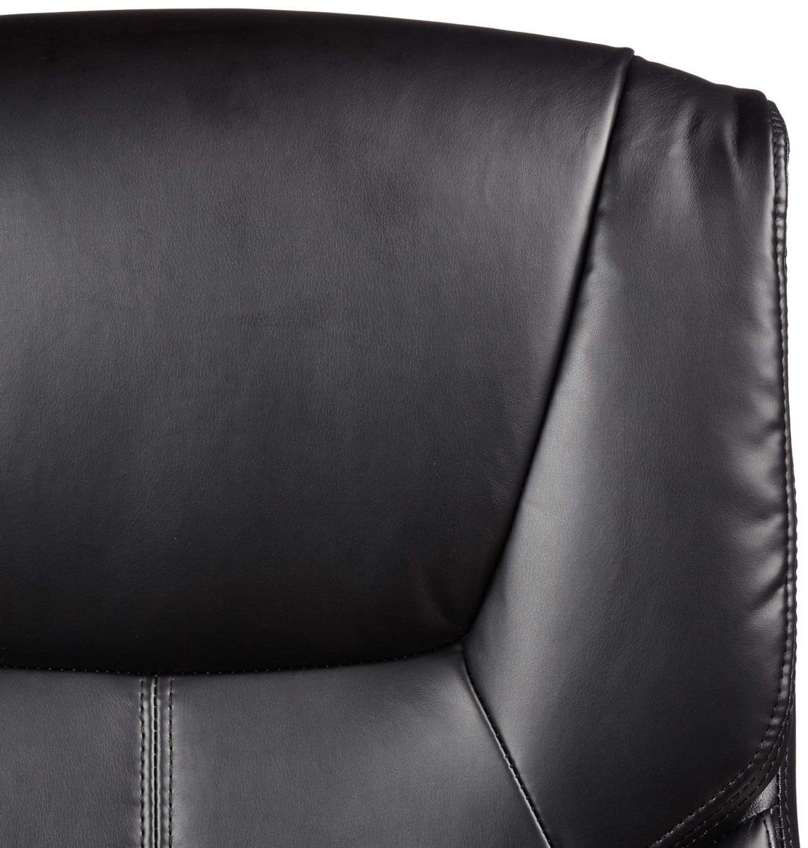 AmazonBasics High-Back Executive Swivel Chair - Black with Pewter Finish (Renewed)
