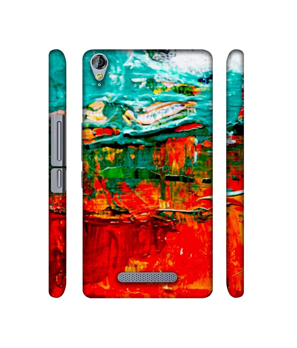 Amazon Brand - Solimo Designer Green and Orange Glass Color 3D Printed Hard Back Case Mobile Cover for Micromax Canvas Juice 3Plus Q394