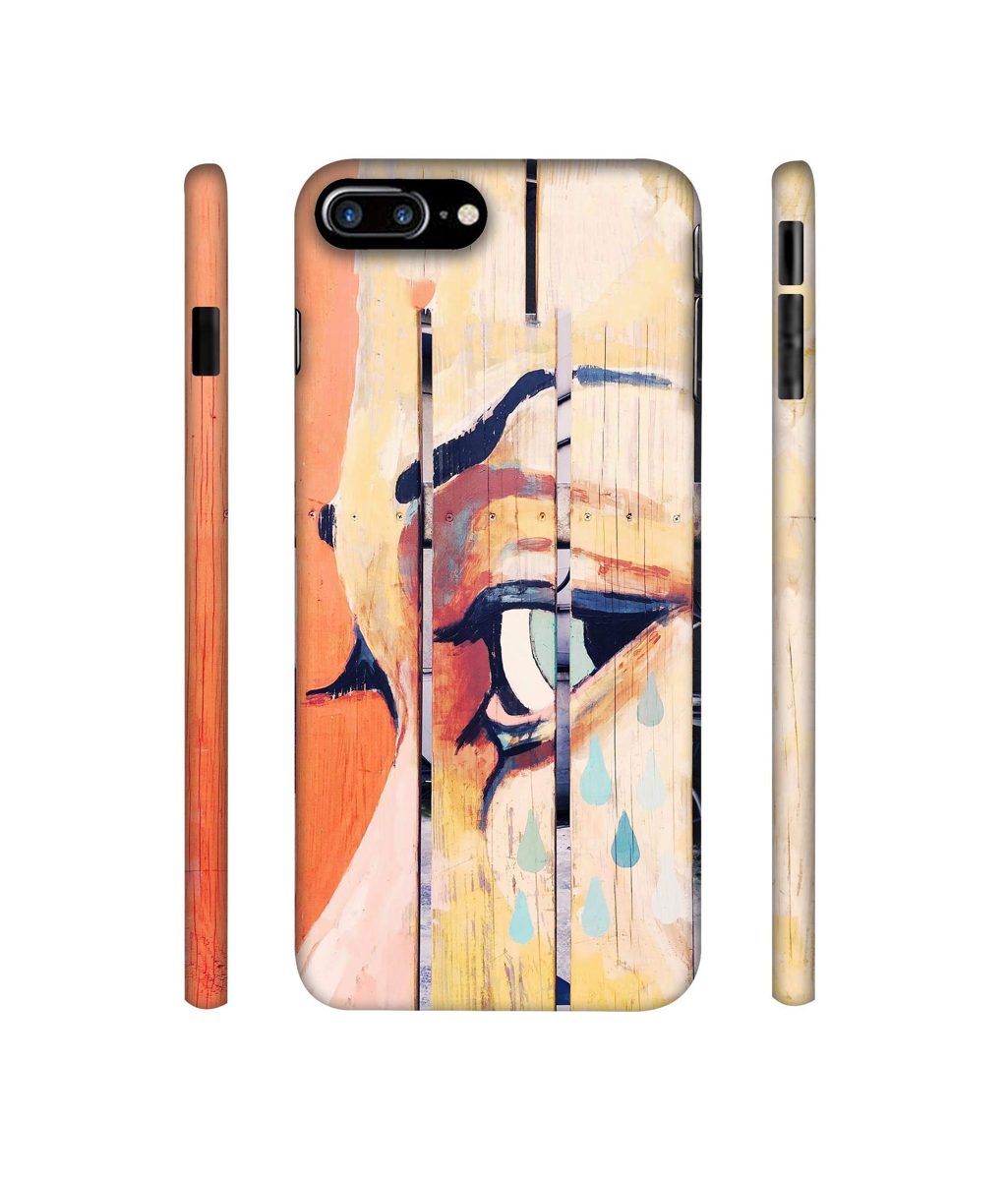Amazon Brand - Solimo Designer Potrat On Wood 3D Printed Hard Back Case Mobile Cover for Apple iPhone 7 Plus