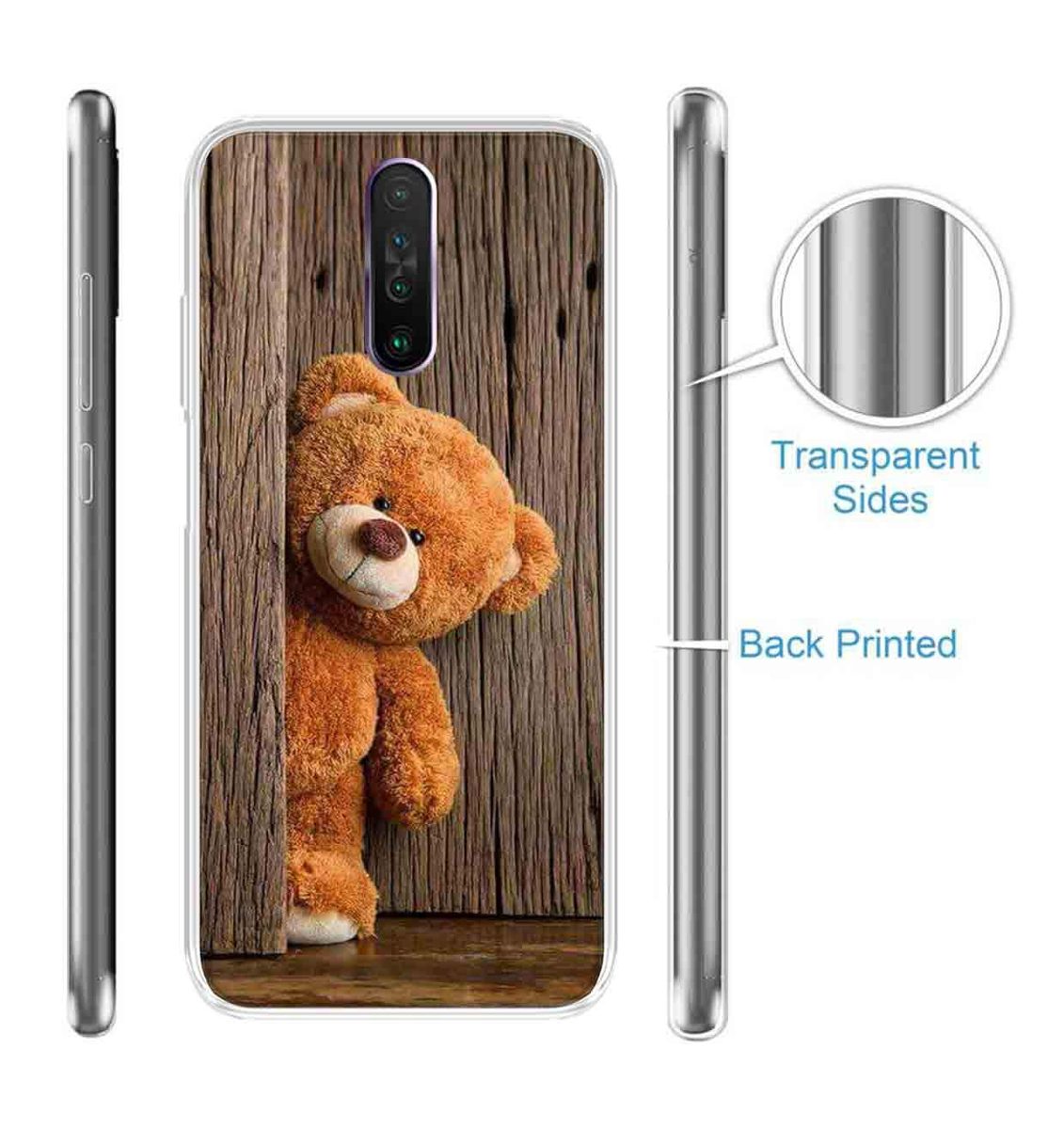 Amazon Brand - Solimo Designer Multicolor Teddy Design Printed Soft Back Case Mobile Cover for Poco X2 / Xiaomi Redmi K30