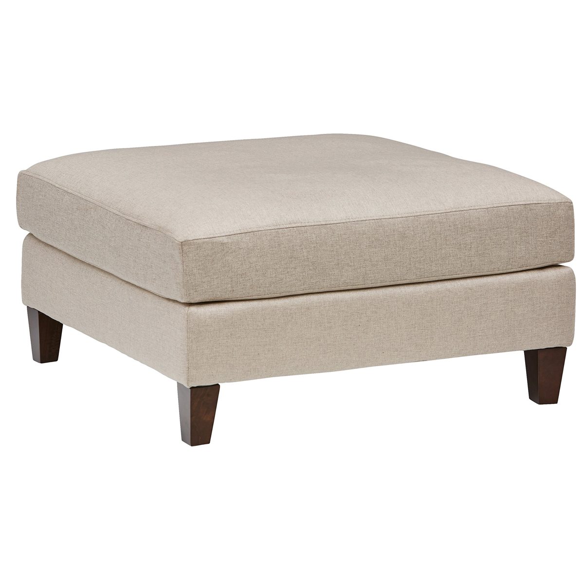 Amazon Brand – Stone & Beam Andover Modern Square Ottoman, 33"W, Grey Linen