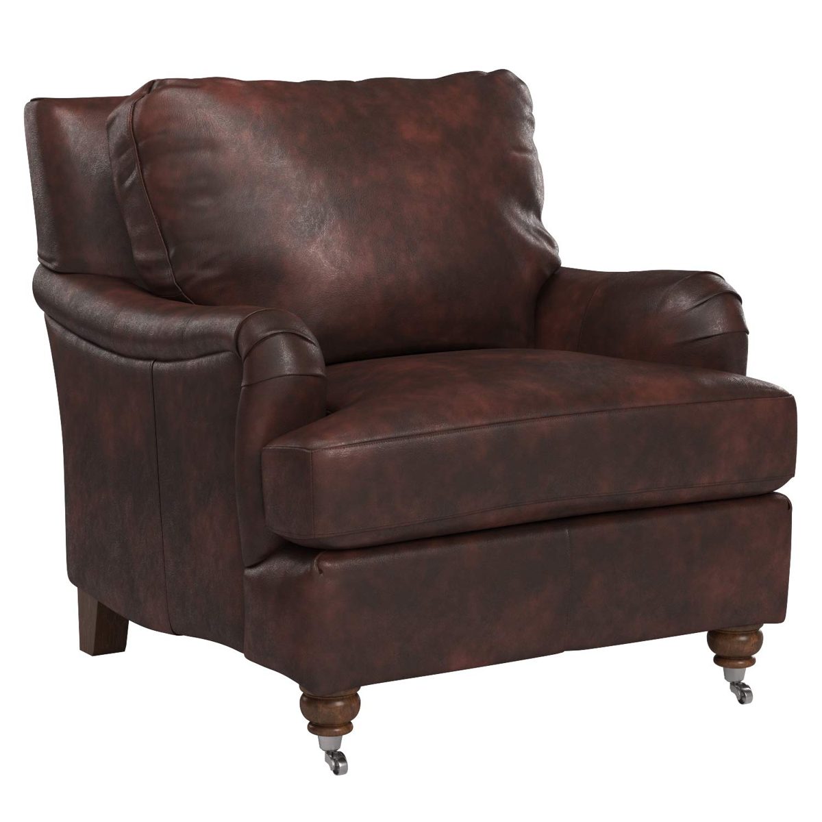 Amazon Brand – Stone & Beam Brandeberry Leather Chair, 38"W, Driftwood