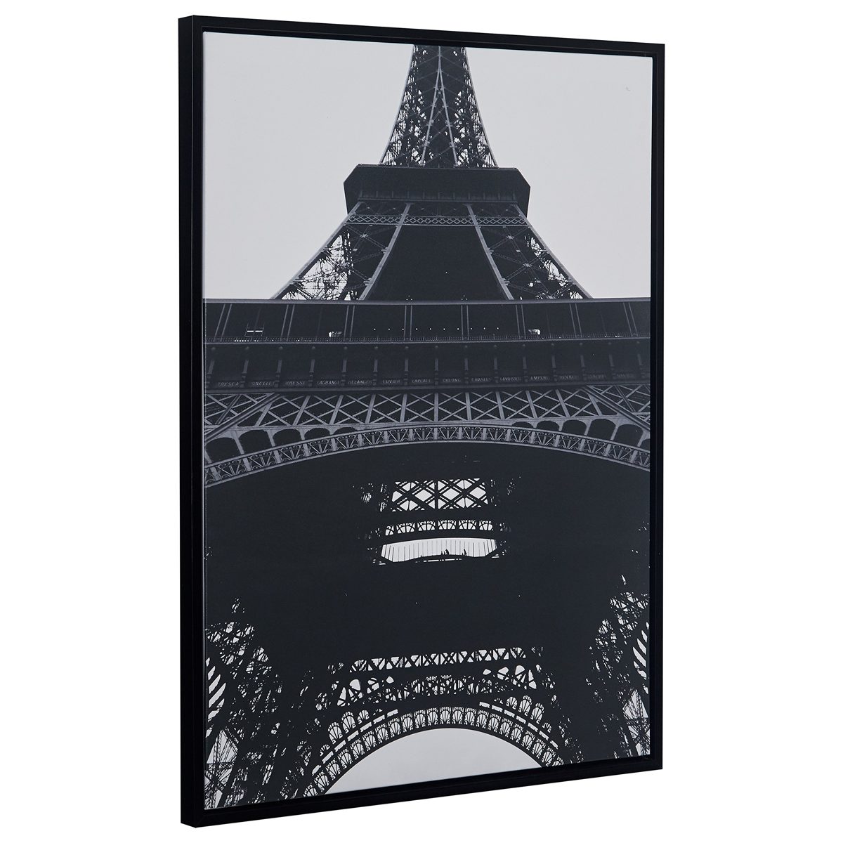 Amazon Brand – Rivet Black and White Eiffel Tower Wall Art Print in Black Frame, 31.75" x 41.75"