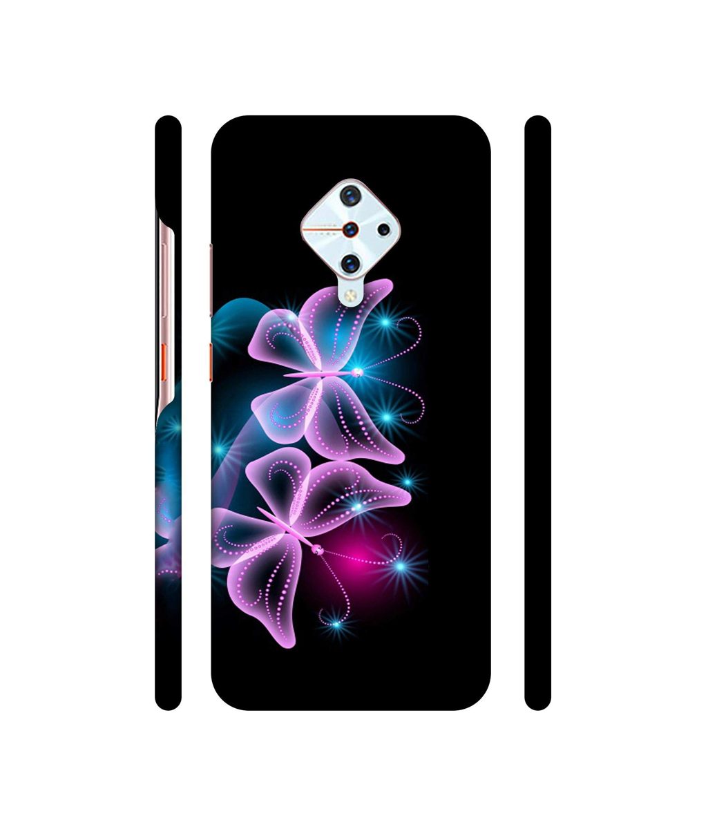 Amazon Brand - Solimo Designer Butterflies Neon Light 3D Printed Hard Back Case Mobile Cover for Vivo S1 Pro