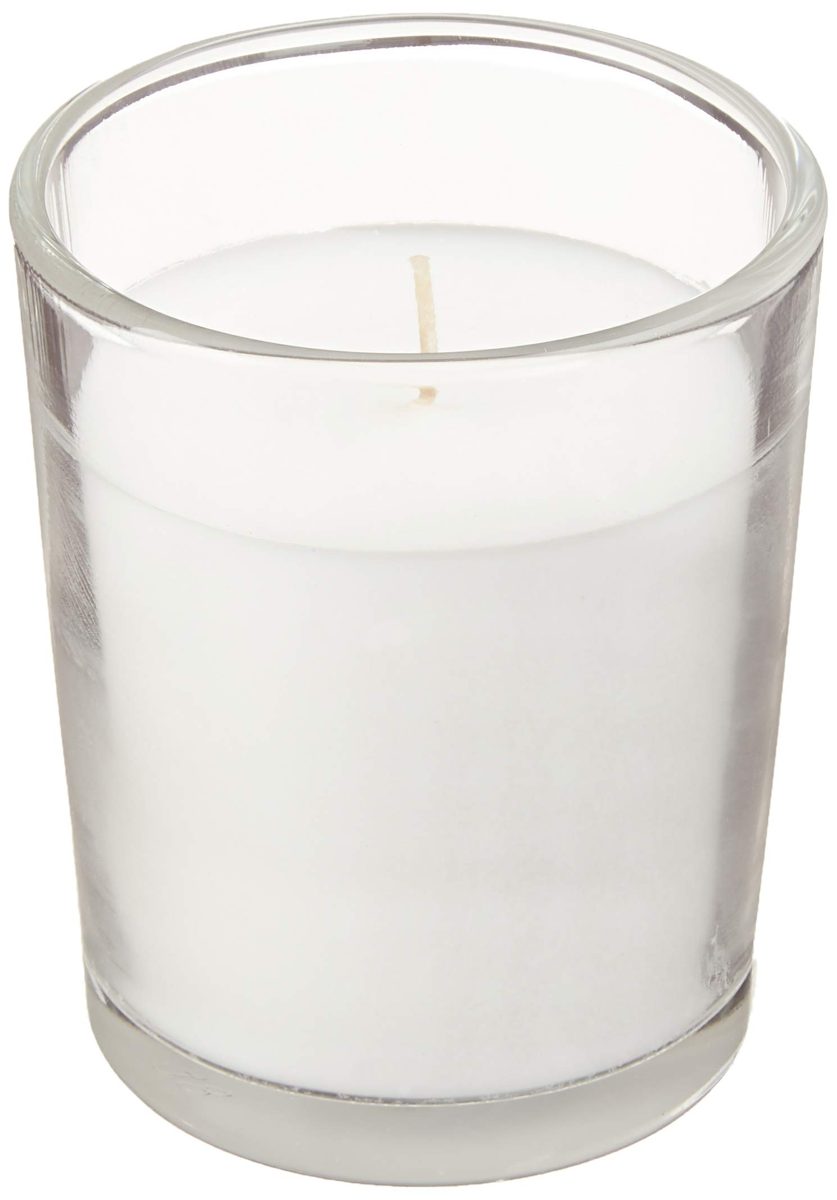 AmazonBasics Unscented Shot Glass Votive Candles, 12-Pack