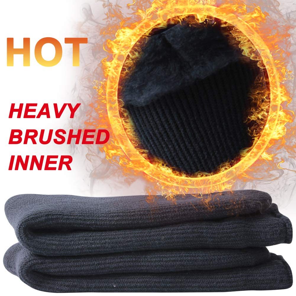 Warm Thermal Socks, CGTL Unisex Fur Lined Winter Boot Socks Thick Hot Insulated Heated Socks for Cold Weather 1 Pack