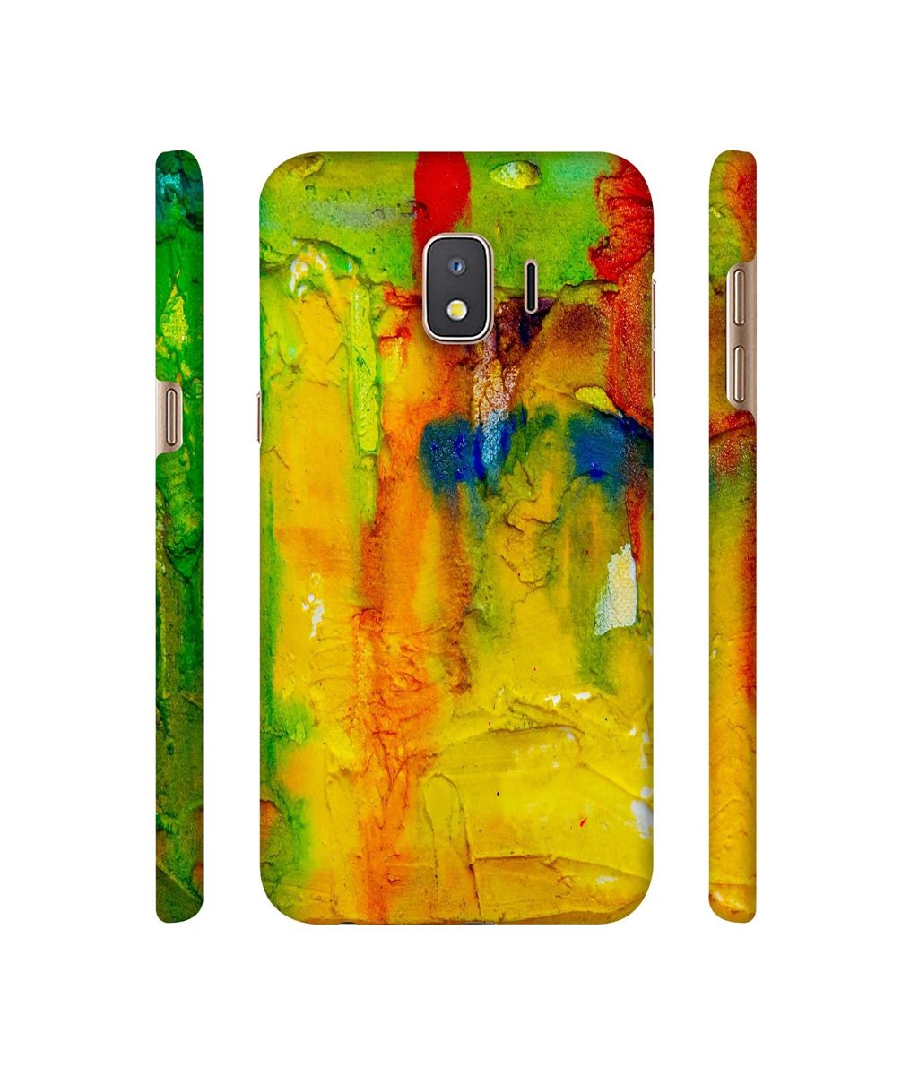 Amazon Brand - Solimo Designer Yellow and Green Paint 3D Printed Hard Back Case Mobile Cover for Samsung Galaxy J2 Core