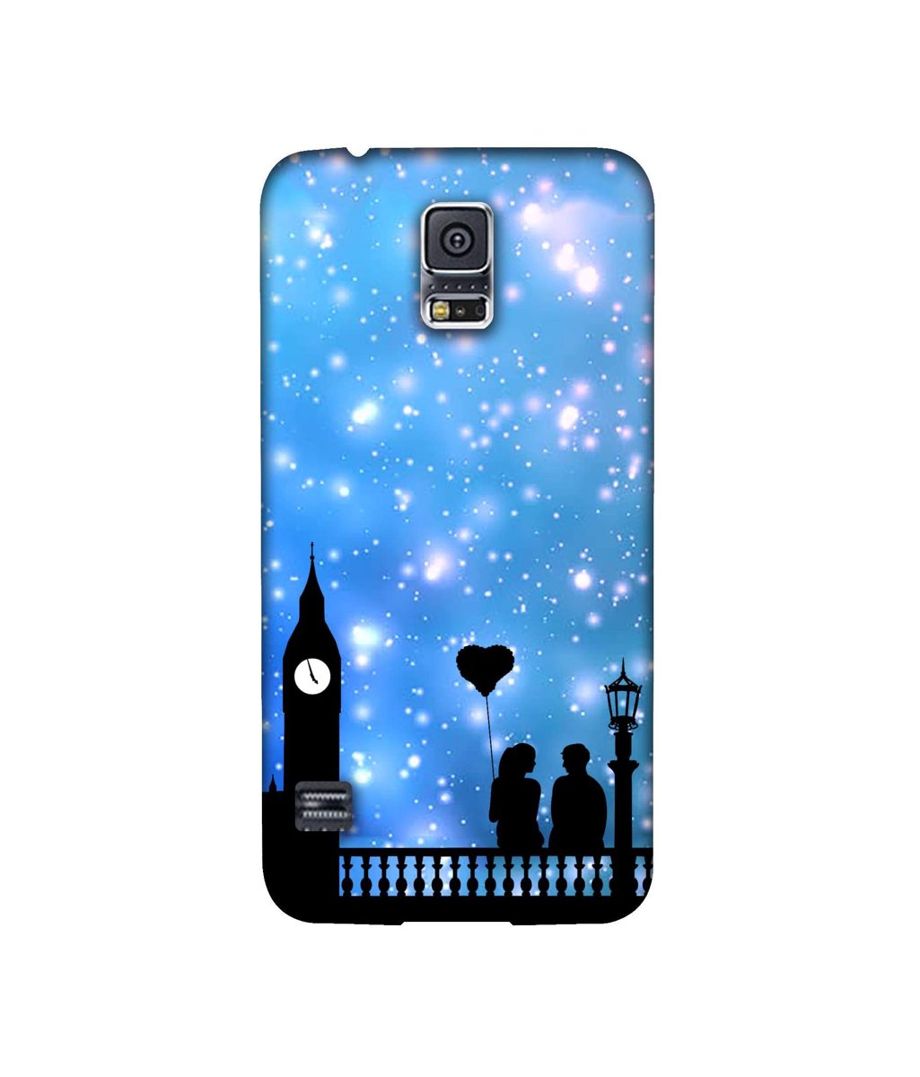 Amazon Brand - Solimo Designer Love Couple Vector 3D Printed Hard Back Case Mobile Cover for Samsung Galaxy S5 i9600