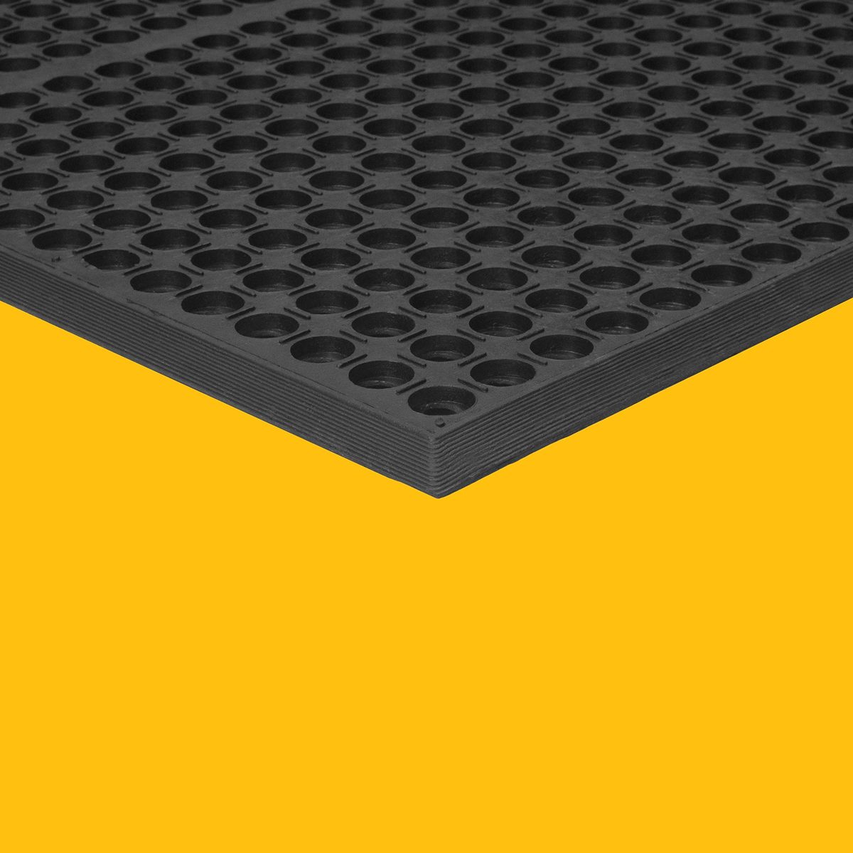 AmazonCommercial Anti-Fatigue Drainage Mat, (CFR) Cutting Fluid Resistant Rubber, 3' X 5', 1/2" Thickness, Gray
