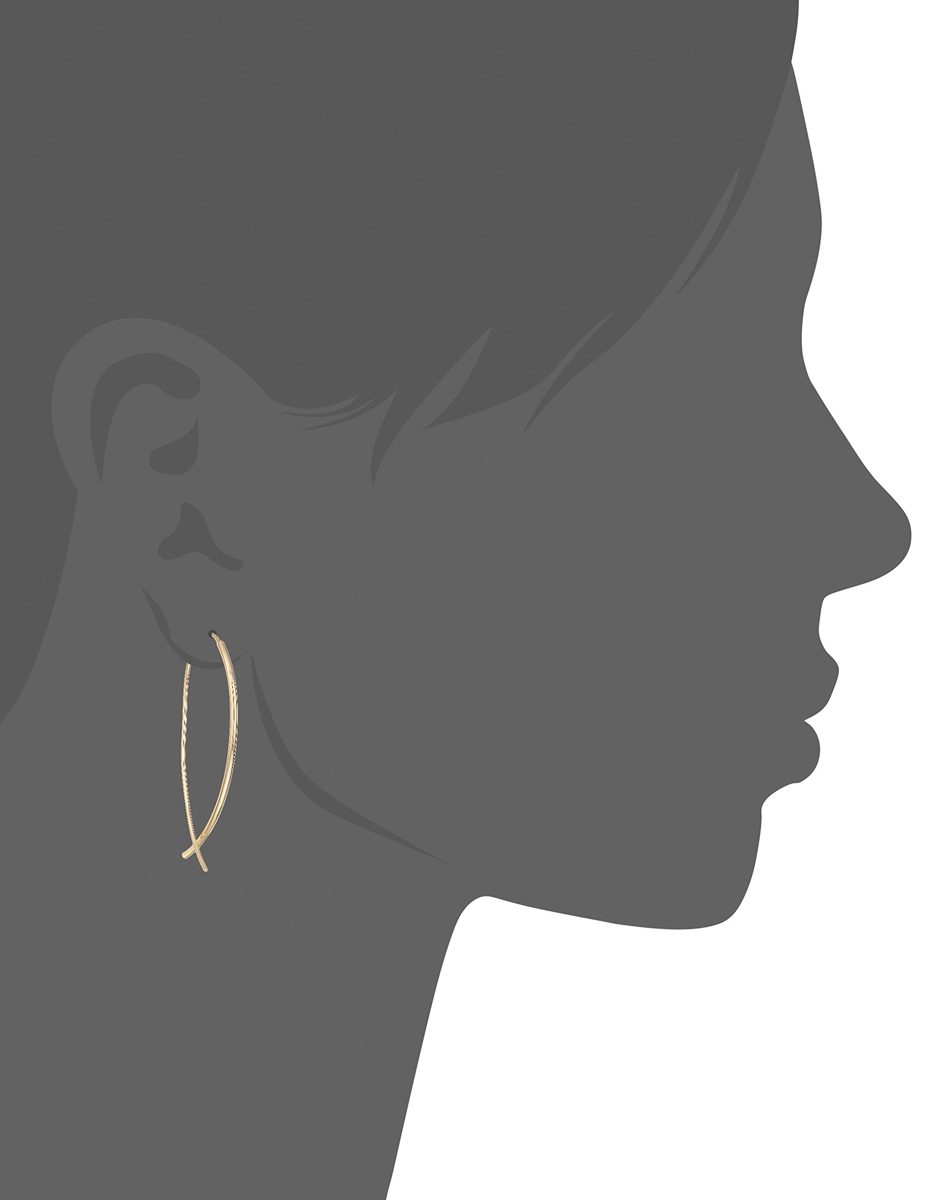 18k Yellow Gold Plated Sterling Silver Hard Wire Threader Earrings