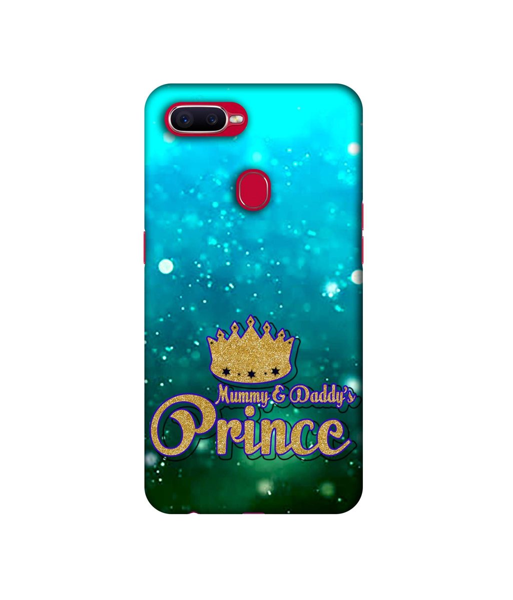 Amazon Brand - Solimo Designer Mummy & Daddy's Prince 3D Printed Hard Back Case Mobile Cover for Oppo F9