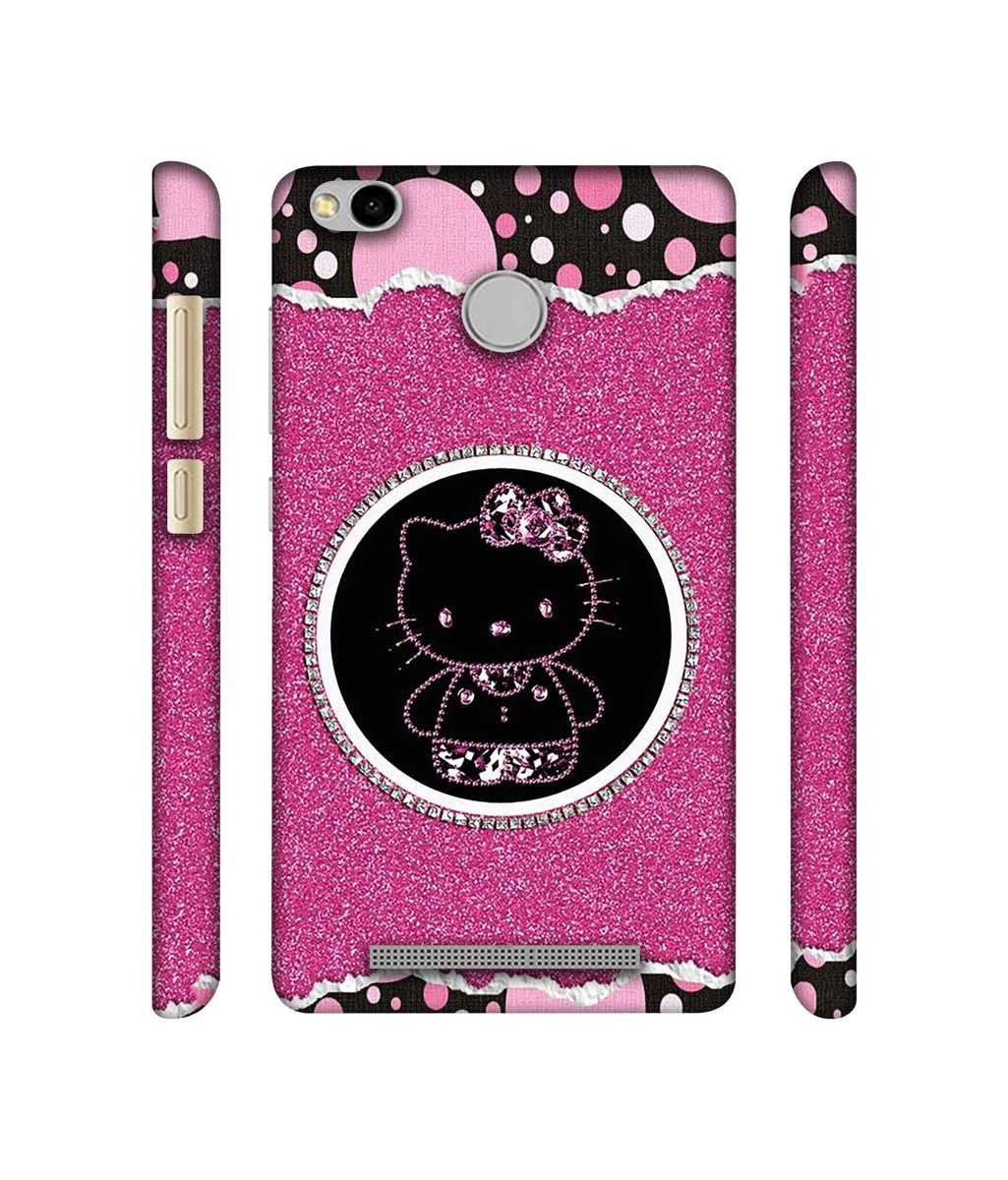 Amazon Brand - Solimo Designer Kitty with Glitter 3D Printed Hard Back Case Mobile Cover for Xiaomi Redmi 3S Prime