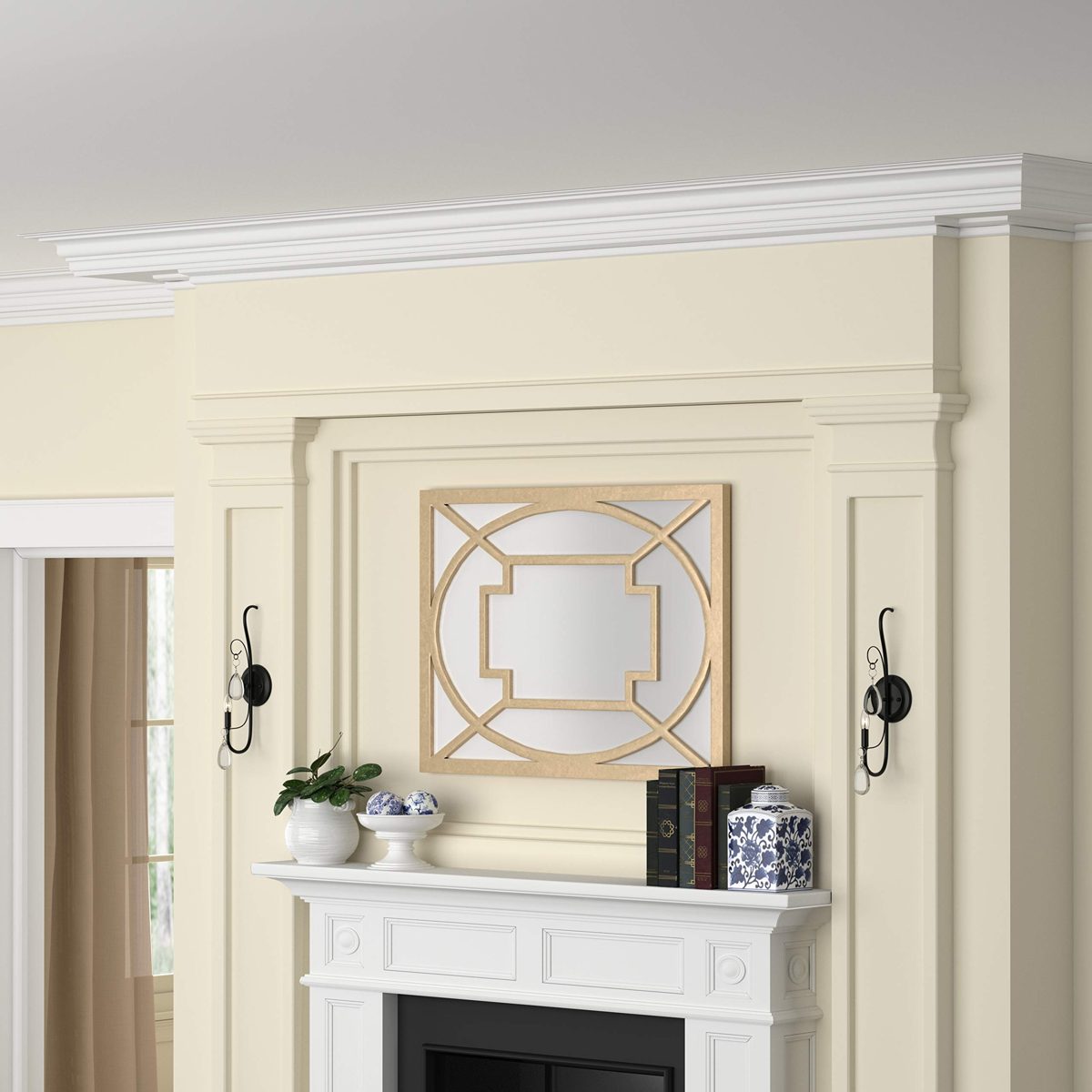 Amazon Brand – Ravenna Home Scroll Decor Wall Sconce with LED Light Bulb, 17"H, Dark Bronze