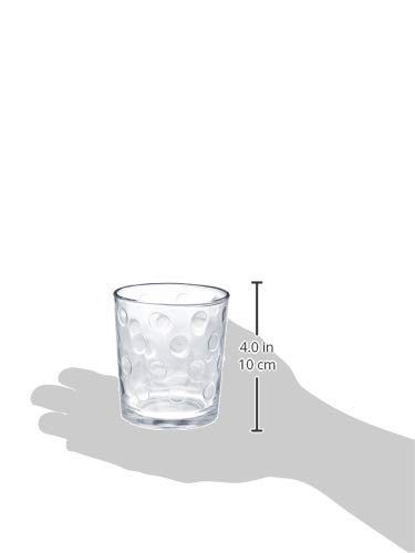 Amazon Brand - Solimo Ariana Whisky Glass Set, 285ml, Set of 6, Transparent