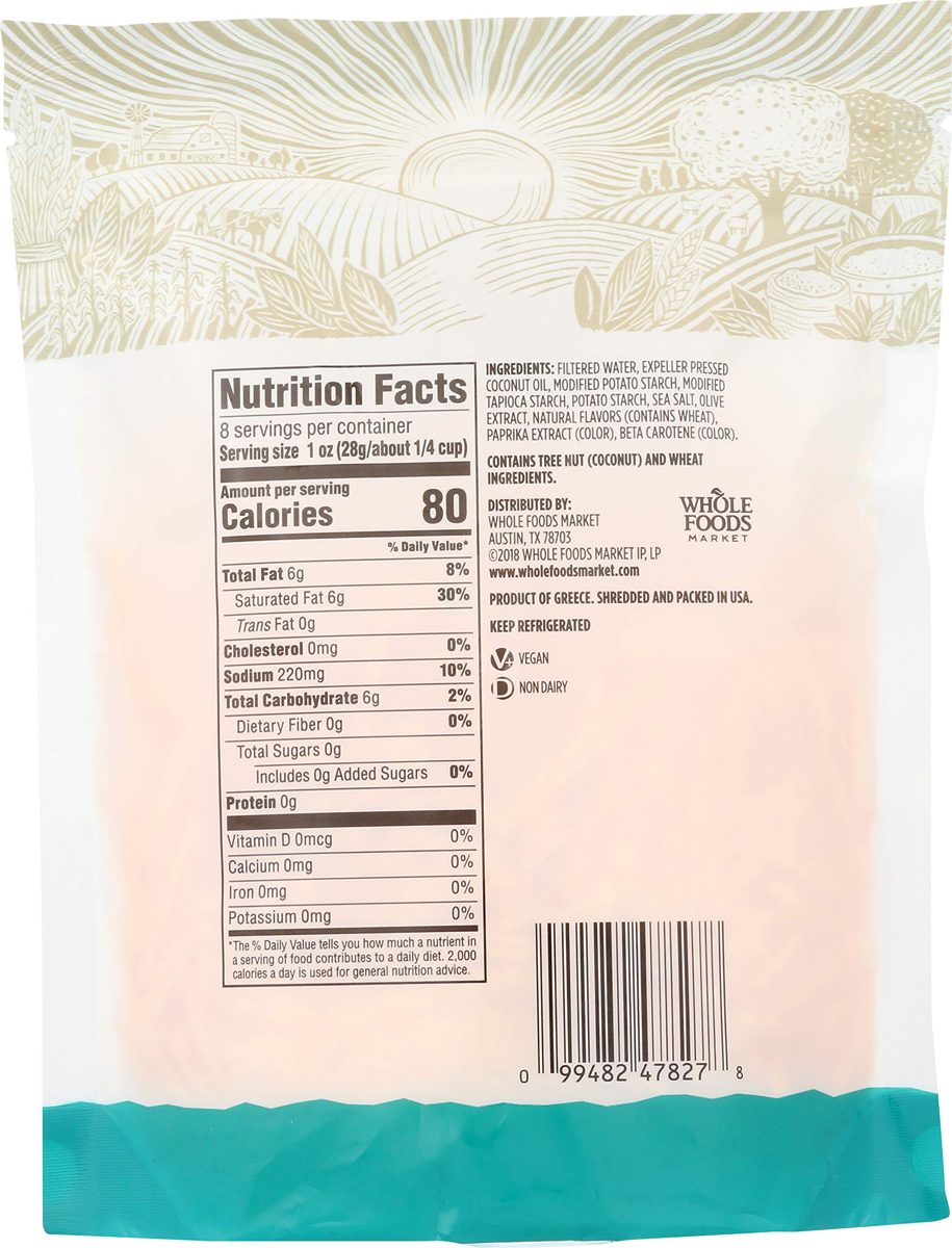 365 EVERYDAY VALUE Non-Dairy Cheddar Cheese Shreds, 8 OZ