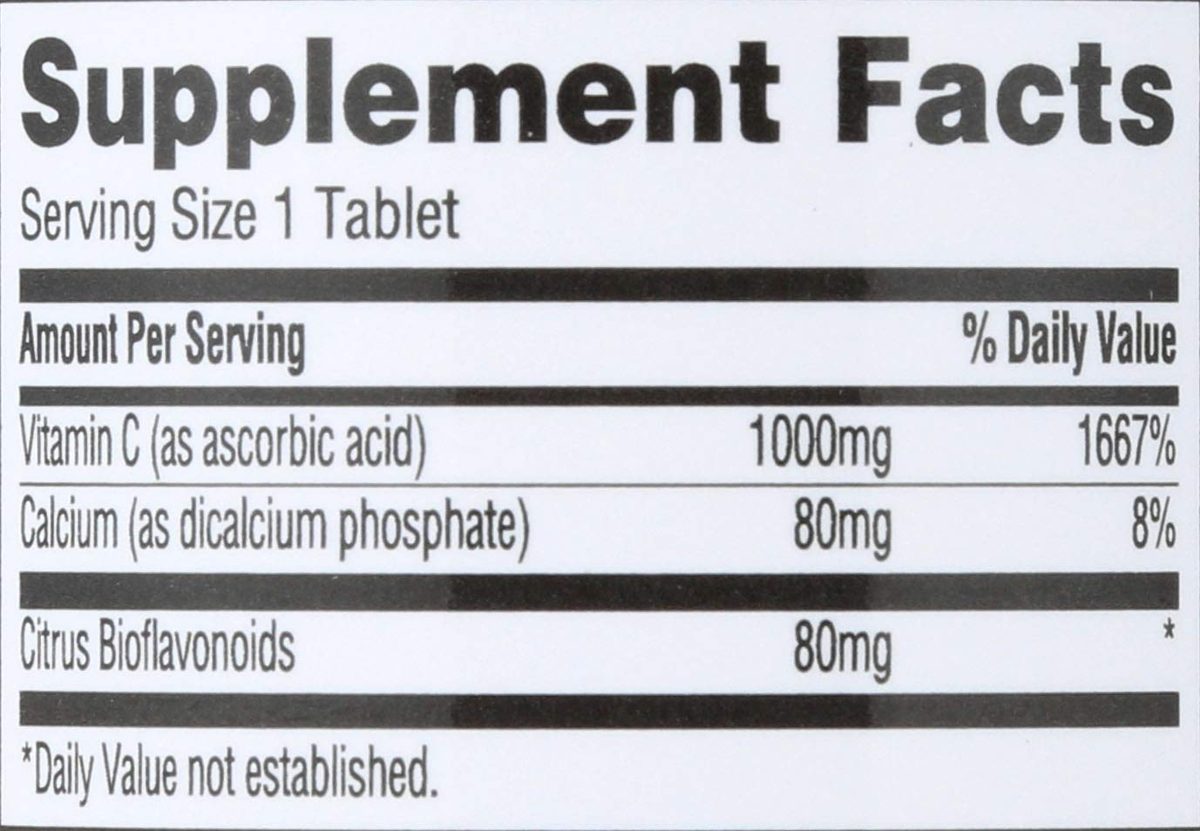 365 Everyday Value, Vitamin C + Citrus Bioflavonoids, 100 ct